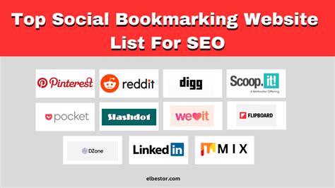 top 500+ social bookmarking platforms for 2024|Top 100+ Social Bookmarking Sites List 2024 (Free & High DA).